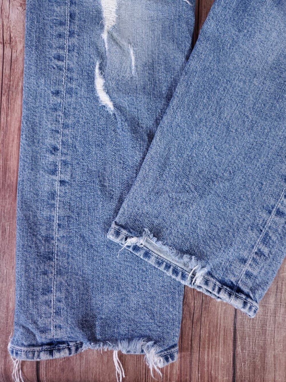 Mother Superior The Tomcat Ankle Quite Contrary Jeans Womens 25 Distressed Denim - Picture 5 of 16